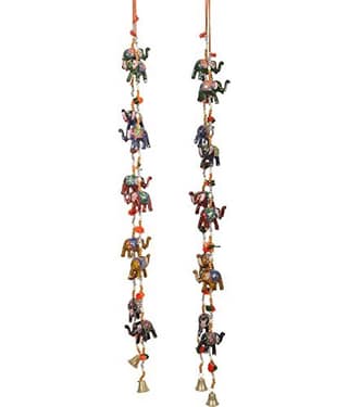 Handicraft Rajasthani Elephant Wall / Door Hanging Toran , Decorative Showpiece - 90 cm