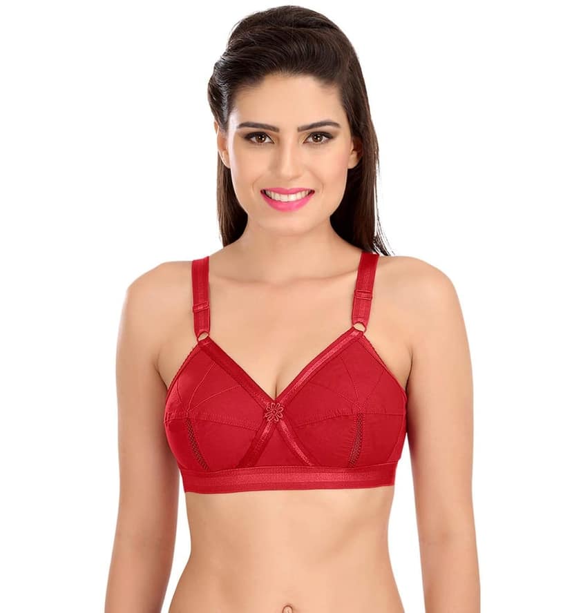 SONA Women's Perfecto Full Coverage Non Padded Cotton Minimizer Bra view 3
