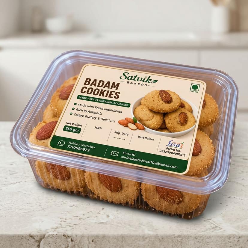 Badam Cookies - 250 gm view 3