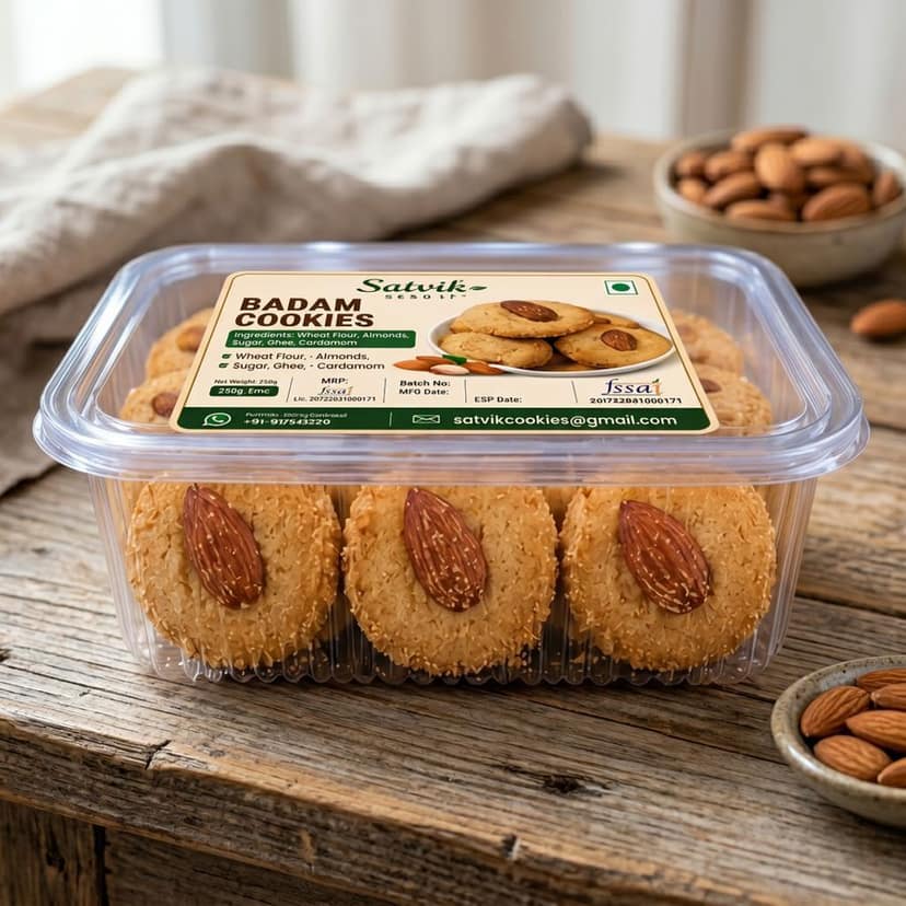 Badam Cookies - 250 gm view 4