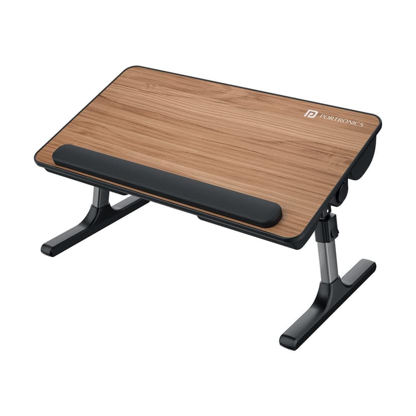 Portronics My Buddy Z Adjustable & Foldable Laptop Stand - Brown