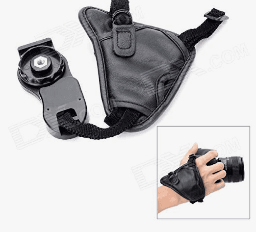 HANUMEX Triangular Wrist Grip Strap, Secure, Stylish Camera Support in Elegant Black view 3