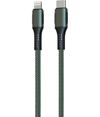 Portronics Konnect CL to 8 Pin Type C:3A Type-C to 8 Pin USB Cable 1.2 Mtr. ,Green (POR 1067)