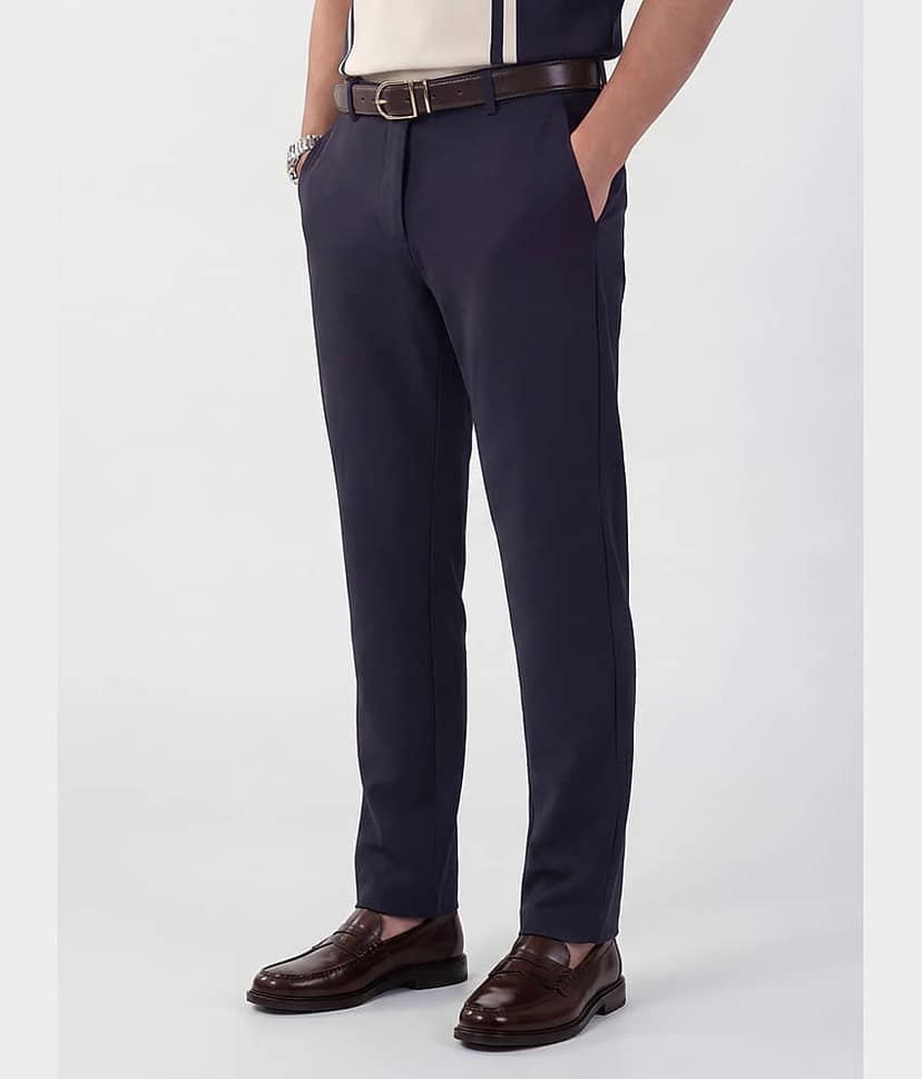 Highlander Slim Men's Formal Trouser - Blue ( Pack of 1 ) view 4