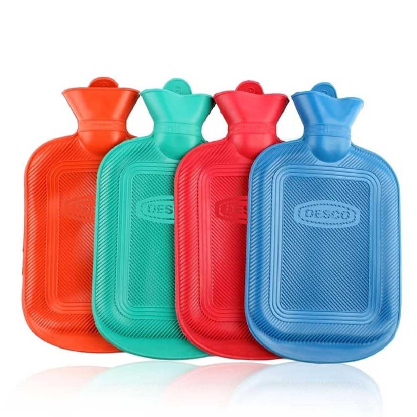 DESCO Hot Rubber Water Bag, Heating Pad Hot Water Bottle & Rubber Bottle For Hot Water Bag For Pain Relief – 2 Litre (Multicolor) Pack of 1