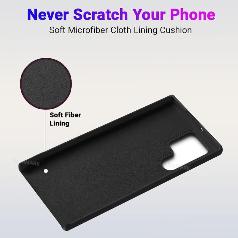 LIRAMARK Liquid Silicone Soft Back Cover Case for Samsung Galaxy S22 Ultra view 5