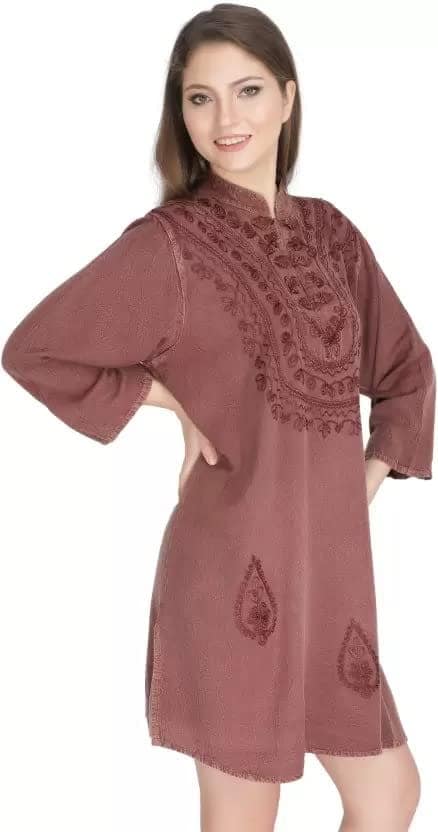 Women's Plus Size Tunic Tops Summer Long Sleeve Round Neck Blouses-Dress Ruffle Flowy Up T Shirts view 3