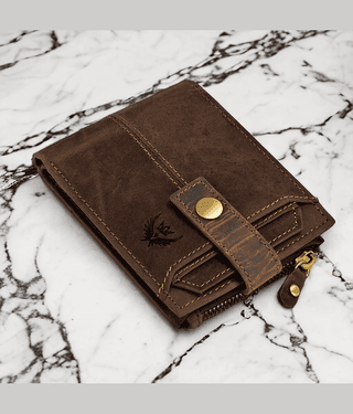 Lorenz Black 100% Leather Men's RFID Wallet ( Pack of 1 )