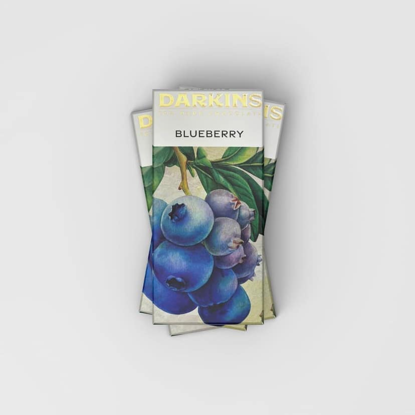 DARKINS 70% Dark Chocolate With Blueberries | 3x50gm | Gluten-Free Chocolate | Vegan | Natural | Unrefined Cane Sugar | 50g Each Pack of 3 view 6