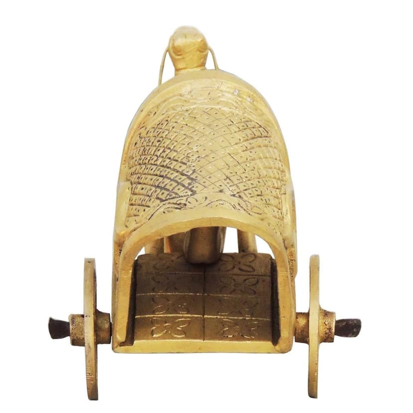 Brass Showpiece Camel Cart Roof Statue, Height : 3 Inch (BSMAS087) view 4