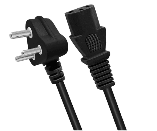 Desktop Power Cable, 3 Pin Type Connector, 300W Max Load Capacity, 1.5M Length Computer Power Cable Cord for Desktops, PCs, Printers, and Monitors 1.5meter cable view 5