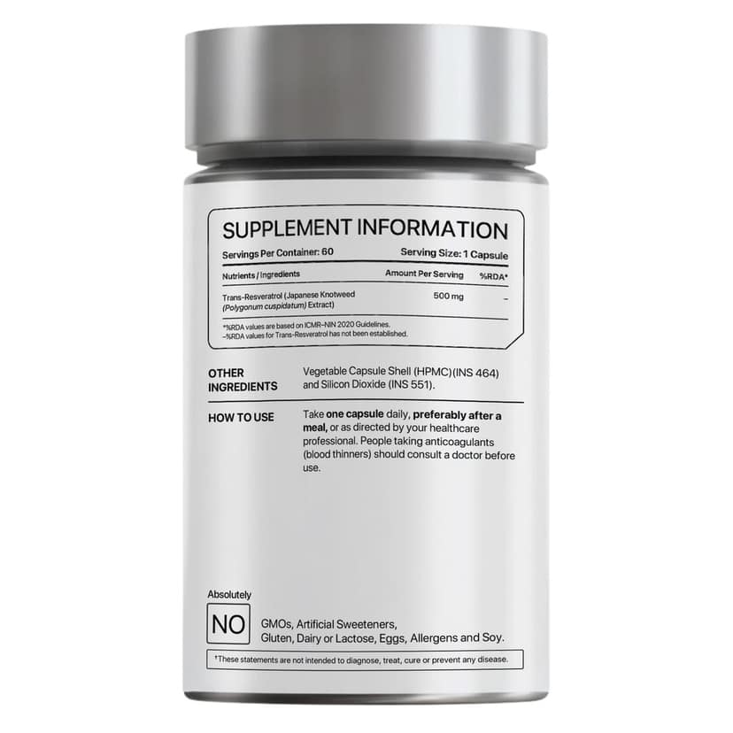 Trans Resveratrol | Japanese Knotweed Extract |500mg view 2