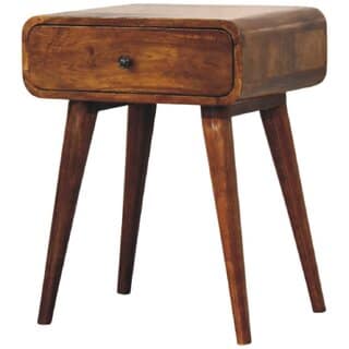 Avora Chestnut Nightstand with 1 drawer view 2