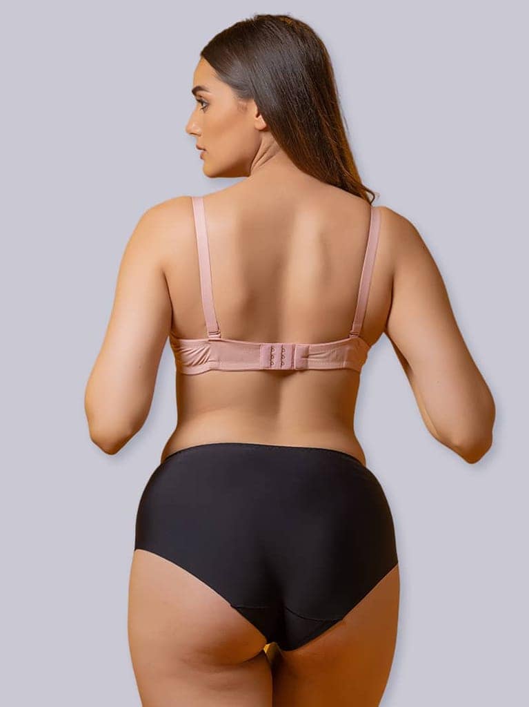 Drop-Dead Soft Lycra Deep Neck Lightly Padded 3/4 Coverage Non- Wire Bra view 4