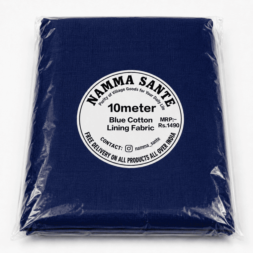 Blue Cotton Lining Fabric (Bada Panna), Blue Cotton Lining Fibre (Bada Panna), Blue Lining Cloth (Bada Panna), Soft Blue Cotton Lining (Bada Panna), Blue Garment Lining Fabric (Bada Panna)