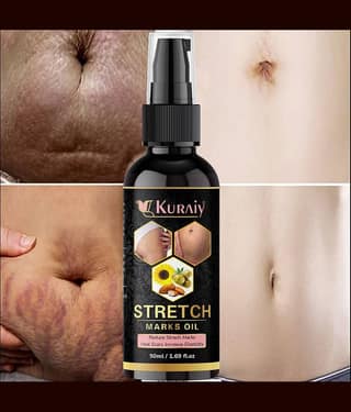 Kuraiy Natural Stretch Oil with Coconut, Olive & Jojoba Oils, For Scars & Stretchmark Oil Pack of 1