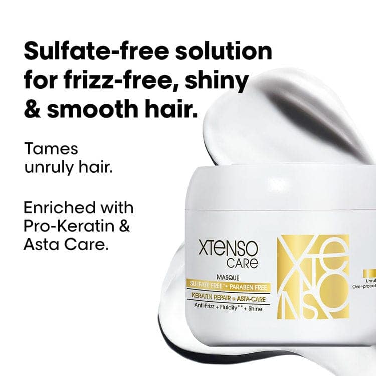 Loreal Professionnel Xtenso Care Sulfate-Free Masque, Frizz-Free & Shiny Hair With Pro-Keratin (196gm) view 2