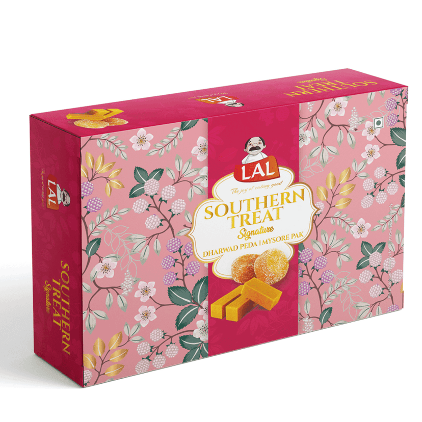 Lal Sweets Southern Treat 400g (Pack of 1) || Made with Pure Desi Ghee and Milk Solids || Indian Traditional Peda || Handcrafted Mithai view 6