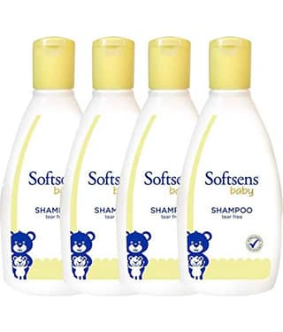 Softsens Baby TEAR FREE Shampoo Mild, Hypoallergenic , Paraben & Sufate Free 200ml, Pack of 4