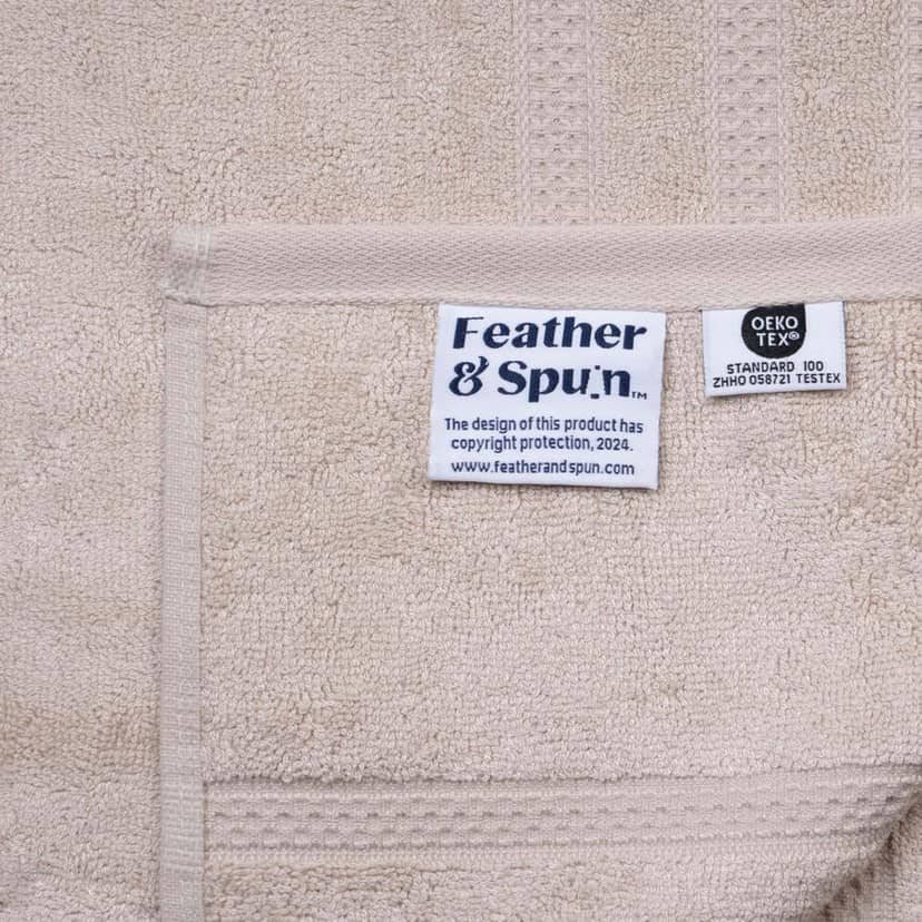 Feather & Spun Bamboo Cotton Bath Towel | Lavender Fragrance | Oeko-TEX® Standard 100 | Anti Microbial | Fade Resistant | Double Needle Stitch | 600 GSM - 76 cms x 137 cms view 3