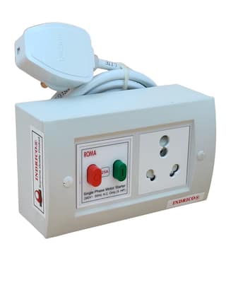 INDRICO 20A/15A/16 Amp Modular Extension Board for Heavy Duty with Starter for A.C. & Geyser PVC White Pack of 1
