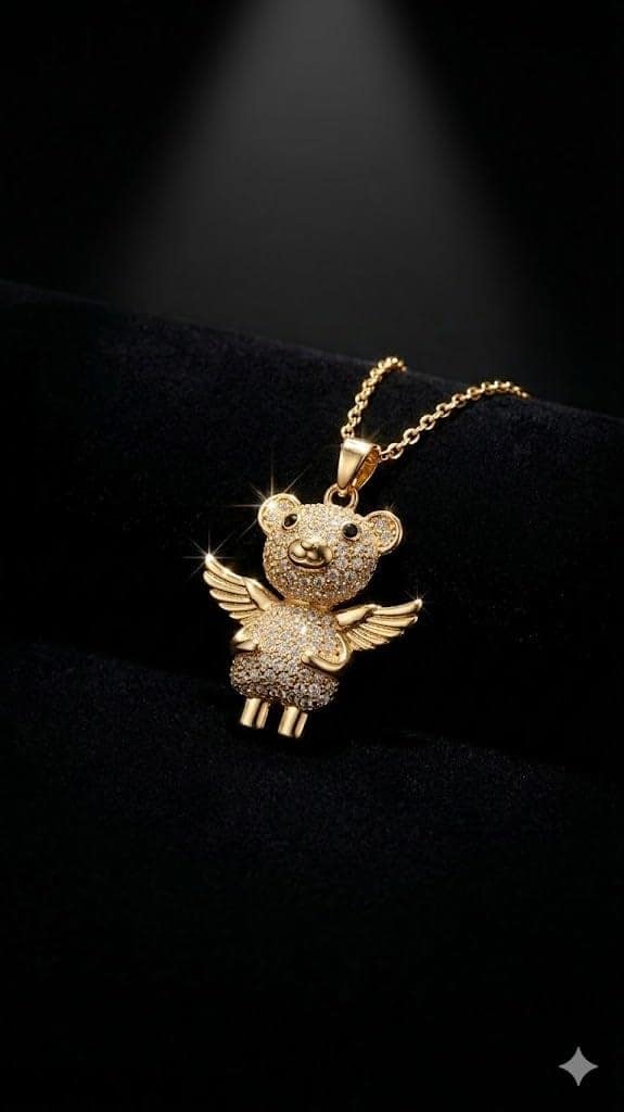 GemGleam Crystal Pendant Chain Necklace | Gold Plated Chain with Locket for Women | Waterproof - Anti-Tarnish | Hypoallergenic | Skin Friendly | Lightweight - Gift for Wife, Girlfriend, Friend view 5