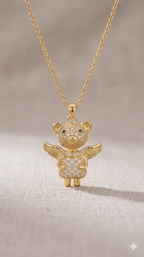 GemGleam Crystal Pendant Chain Necklace | Gold Plated Chain with Locket for Women | Waterproof - Anti-Tarnish | Hypoallergenic | Skin Friendly | Lightweight - Gift for Wife, Girlfriend, Friend view 6