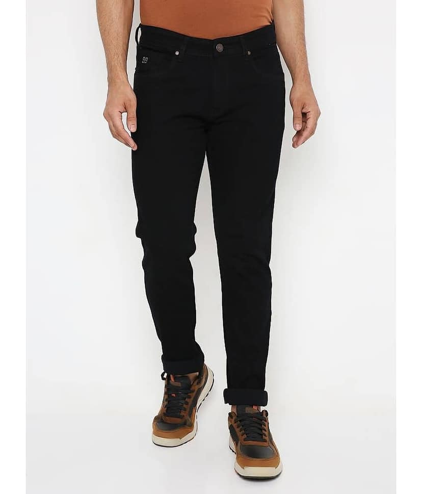 HJ HASASI - Black Cotton Regular Fit Men's Jeans ( Pack of 1 )