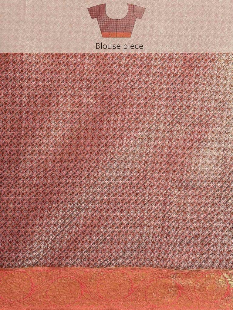 Women's Brocade Soft Silk Zari Woven Saree With Unstiched Blouse Piece view 7