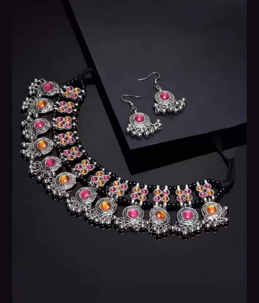 Samridhi DC Silver Alloy Necklace Set ( Pack of 1 ) view 2