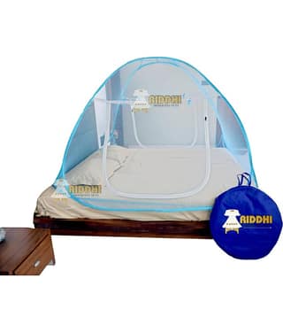 Riddhi Mosquito Net - Blue Polyester Tent Mosquito Net ( Pack of 1 )