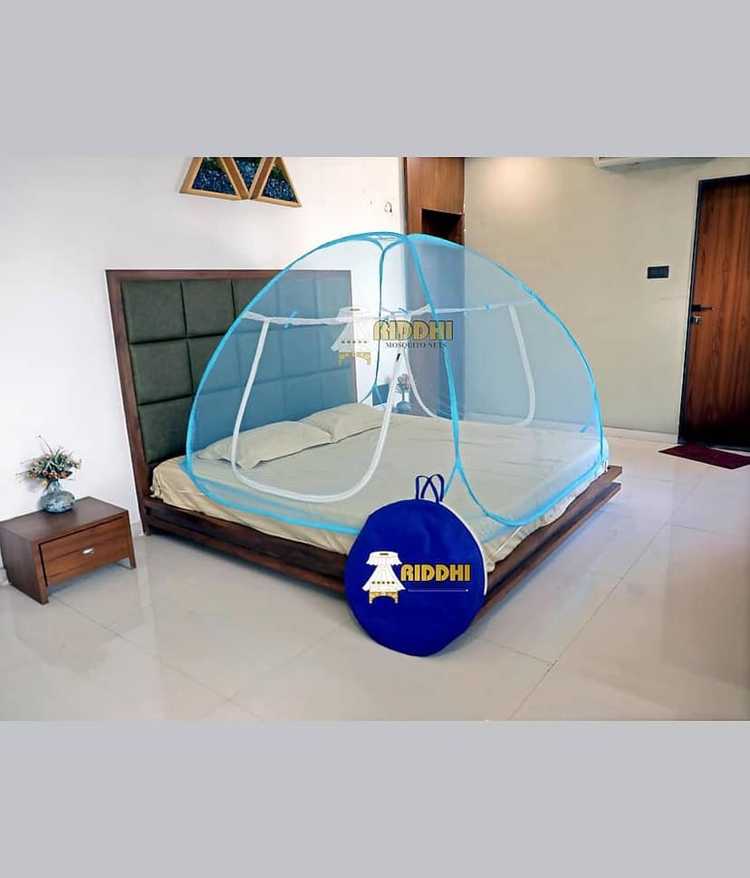 Riddhi Mosquito Net - Blue Polyester Tent Mosquito Net ( Pack of 1 ) view 2