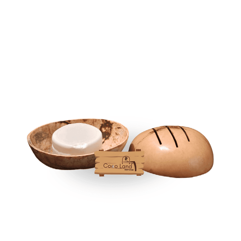 CocoLand Coconut Shell Soap Holder / Coconut Oil Polished