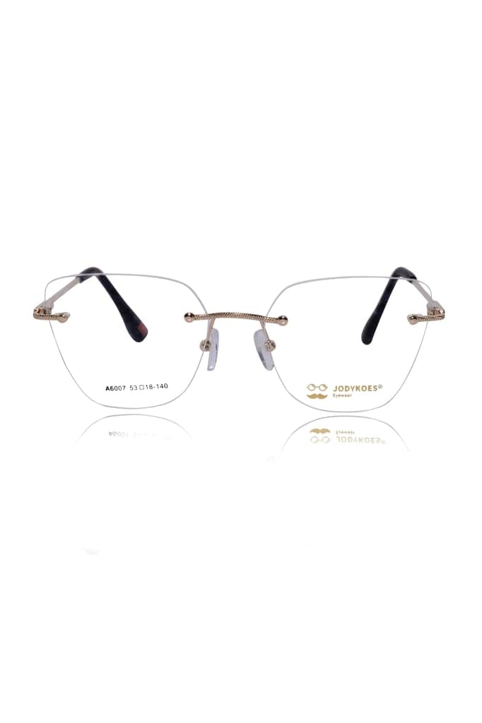 Jodykoes® Premium Rimless Frame for Women and Men: Stylish Cat Eye Spectacle Eyeglasses with Anti-Glare Coating view 2