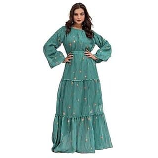 SARINKU Georgette Gown Dress for Women Stylish Western Gown Long Dress