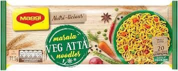 Maggi Nutri-Licious Masala Veg Atta Noodles - Herbs & Spice Blend, Iron & Fibre Rich, 290 G (Pack Of 4)