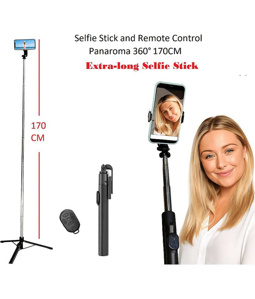 HUG PUPPY Bluetooth Selfie Stick ( Black )