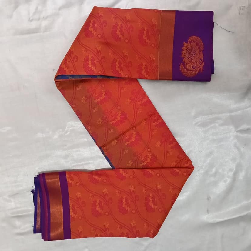 Poonthamil Silk Cotton Saree with Blouse view 2