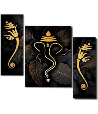 SNDArt Lord Ganesha Wall Paintings For Living Room Gift Items 12 x18 inch