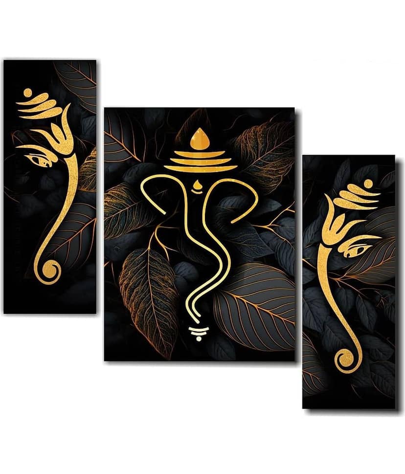 SNDArt Lord Ganesha Wall Paintings For Living Room Gift Items 12 x18 inch