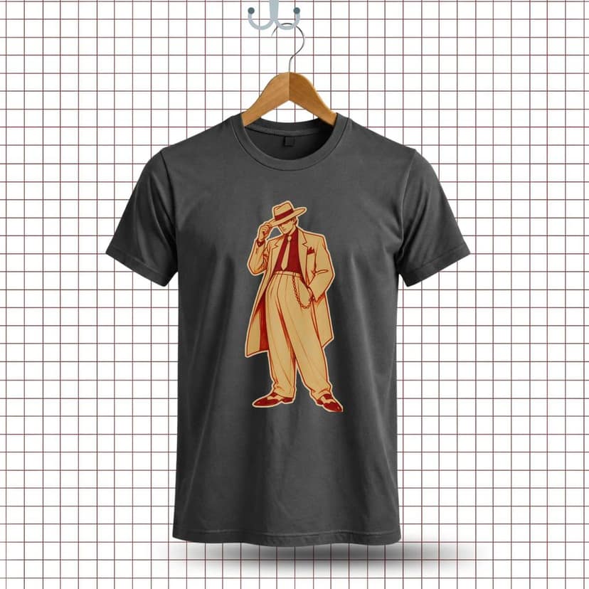 Trishoolin Gentleman Dancing Music & Dance Theme T-Shirt | Design 70012MB | Cotton Regular Fit | Crew Neck / Round Neck Half Sleeve | Pack of 1
