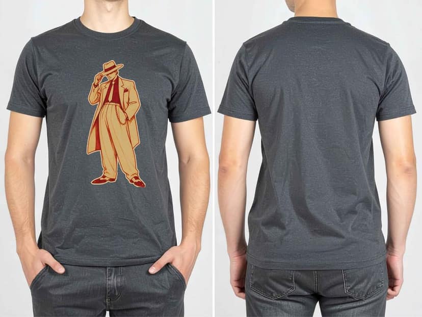 Trishoolin Gentleman Dancing Music & Dance Theme T-Shirt | Design 70012MB | Cotton Regular Fit | Crew Neck / Round Neck Half Sleeve | Pack of 1 view 3