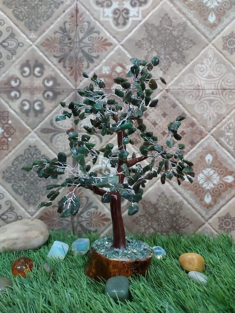 KITREE ENERGISED Green Aventurine Crystal Tree 300 Beads (Color Green) view 2