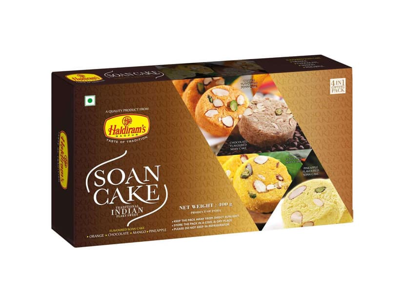 Haldiram's Soan Cake (Multi Flavour) Packed Sweets - 400 Gm