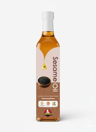 Nainaa Cold Pressed Sesame Oil (Marachekku Nallennai) | 100% Pure & Natural | Wood Pressed | Chemical-Free | 1L