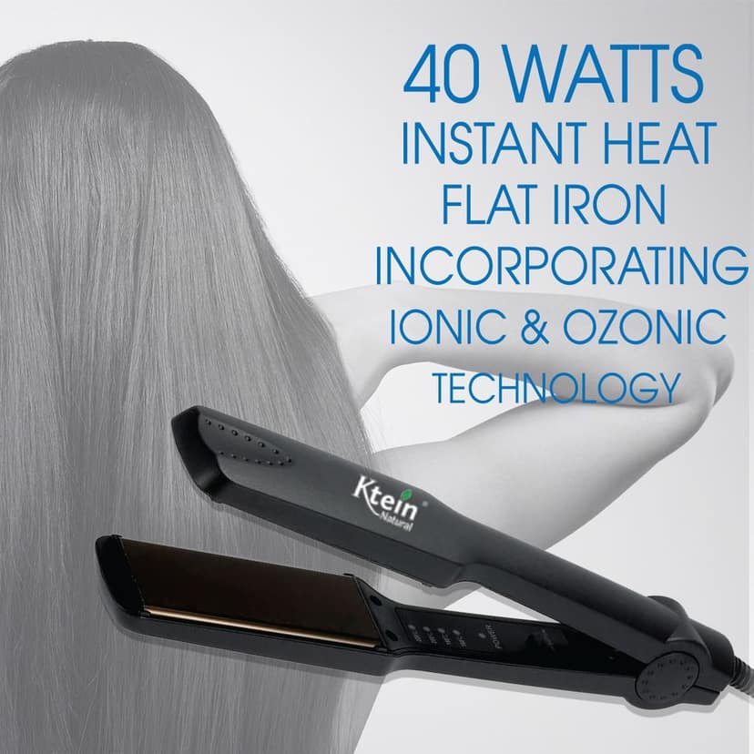 Ktein 40W Instant Heat Flat Iron – Ionic & Ozone Technology with Thermo Balance, Temperature Control, and High-Resistance Plates view 4
