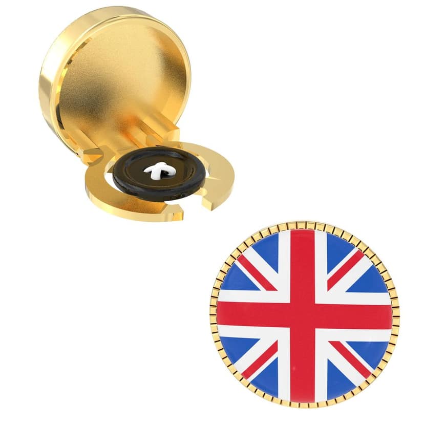 The Smart Buttons - Shirt Button Cover Cufflinks for Men - England Flag Style view 7
