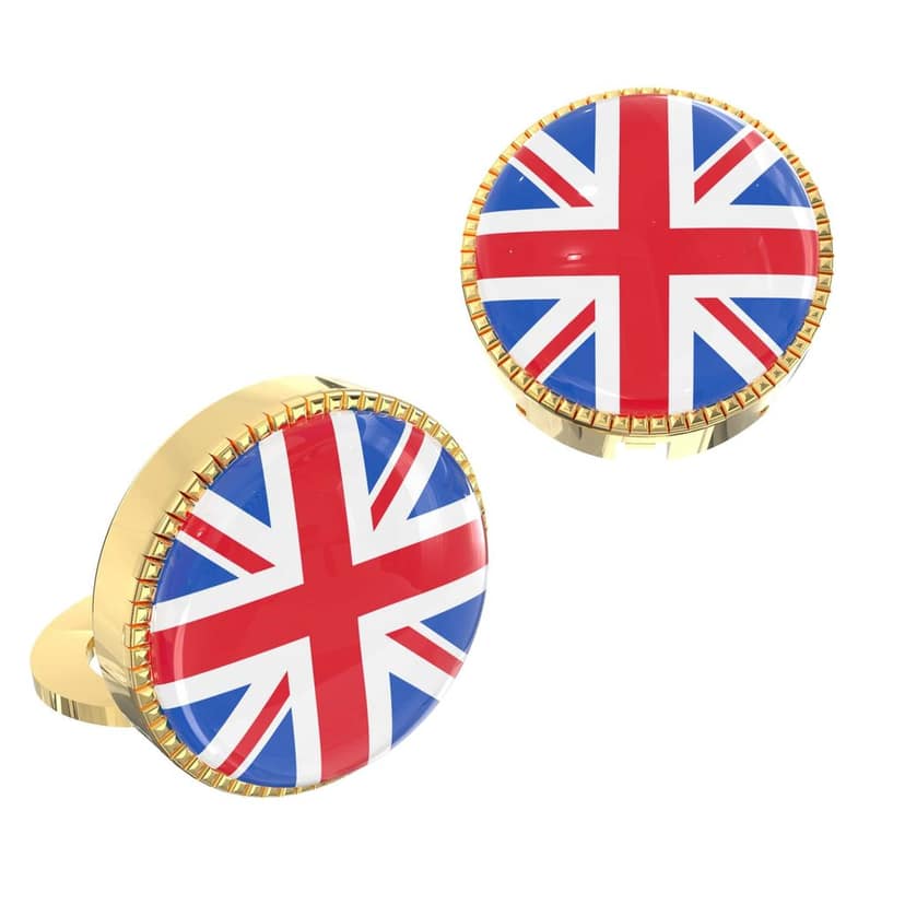 The Smart Buttons - Shirt Button Cover Cufflinks for Men - England Flag Style view 8