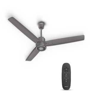 Havells FAB BLDC ULED Ceiling Fan 1200mm, 5 star, LED Speed Indicator, 380 RPM, Up to 65% Savings,Reverse Rotation,4 Speed Modes,Low Wattage 30W, Low Noise,Air Flow:225 CMM, 3 Year Warranty - Stone Grey