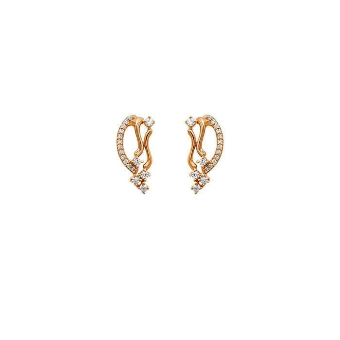 Rose Gold Abstract Earrings